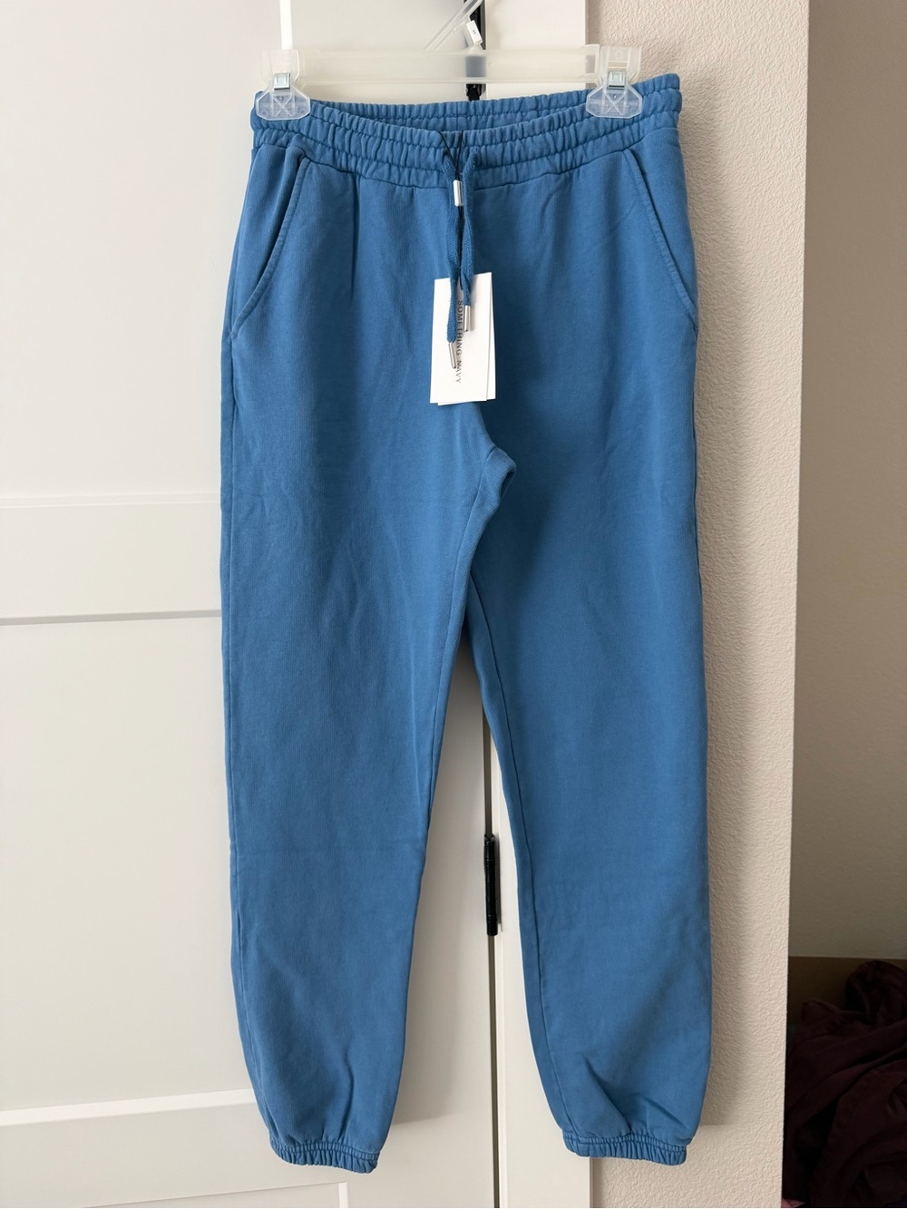 Women’s Something Navy Blue sweat pants/ joggers XS 100% cotton NWT